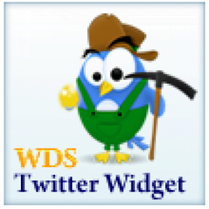 Free Twitter Widget For Joomla! showcasing customizable visual options and keyword search mode.