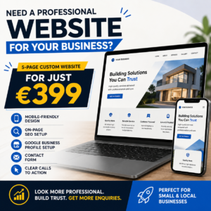 Custom 5 Page Website Only €399