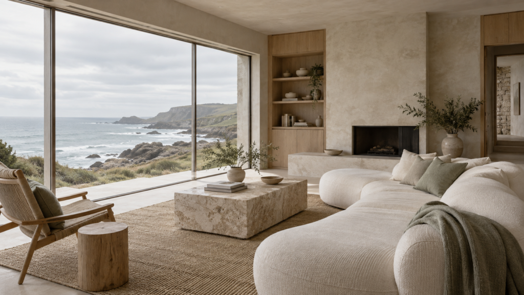 coastal room — AI-generated fictional interior concept