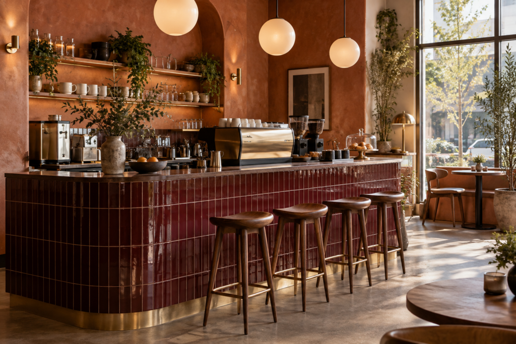 coffee bar — AI-generated fictional interior concept